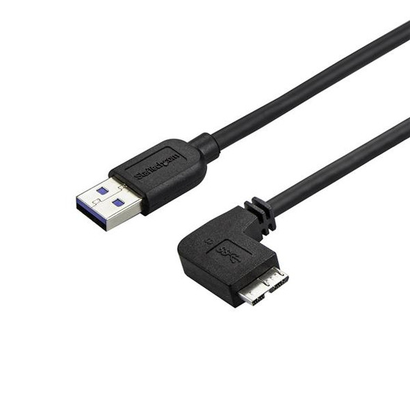 StarTech Cable USB3AU1MRS 1m (3ft) Slim Micro USB 3.0 Cable M M Right-Angle