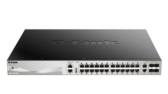 D-Link NT DGS-3130-30PS DGS-3130 24PT Managed L3 Gigabit PoE SWT w 6x10GbE PT