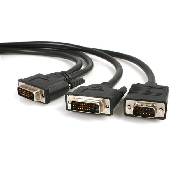 StarTech Cable DVIVGAYMM6 6ft DVII Male to DVID Male HD15 Male Video Splitter
