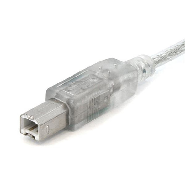 Startech USBFAB10T 10 ft Transparent USB 2.0 Cable - A to B Retail
