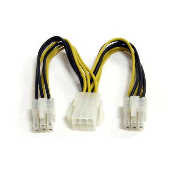 StarTech Cable PCIEXSPLIT6 6in PCI Express Power Splitter Cable Retail