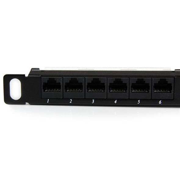 StarTech PANELHU24 24PT 0.5U Cat5e Patch Panel RJ45 Ethernet Rackmount Retail