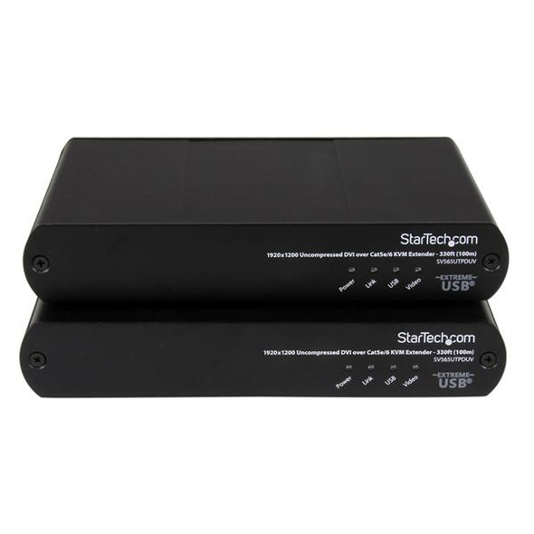 StarTech SV565UTPDUV USB DVI Over Cat5e Cat6 KVM Console Extender w 1920x1200