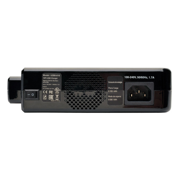 Tripp-Lite AC U280-010 10PT USB Charging Station 5V 21A 105W USB ChargerOutput