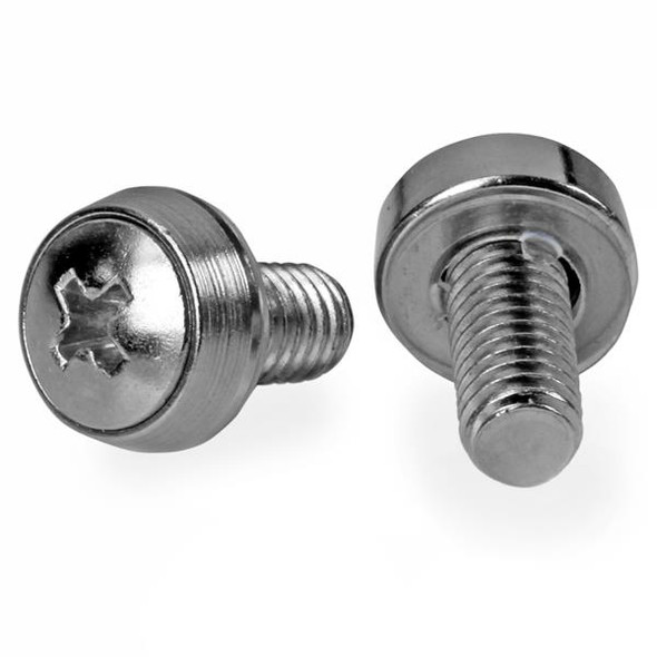 StarTech AC CABSCRWS1224 12-24 Server Rack Screws Nickel Plated 50Pack Retail