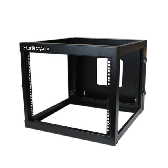 StarTech RK819WALLOH 8U 22inch Depth Hinged Open Frame Wall Mount Server Rack