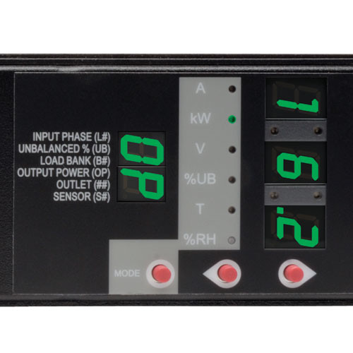 Tripp-lite PDU PDU3VSR6G60A 6ft 16.2kW 3-Phase Switch PDU 60A Blue 0U Vertical