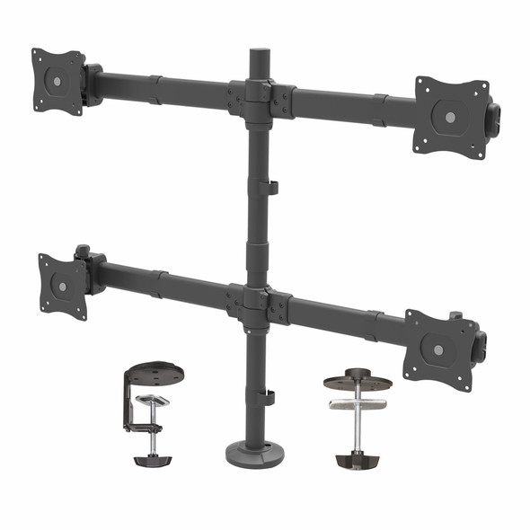 StarTec AC ARMQUAD Desk Mount Quad Monitor Arm Articulating Retail