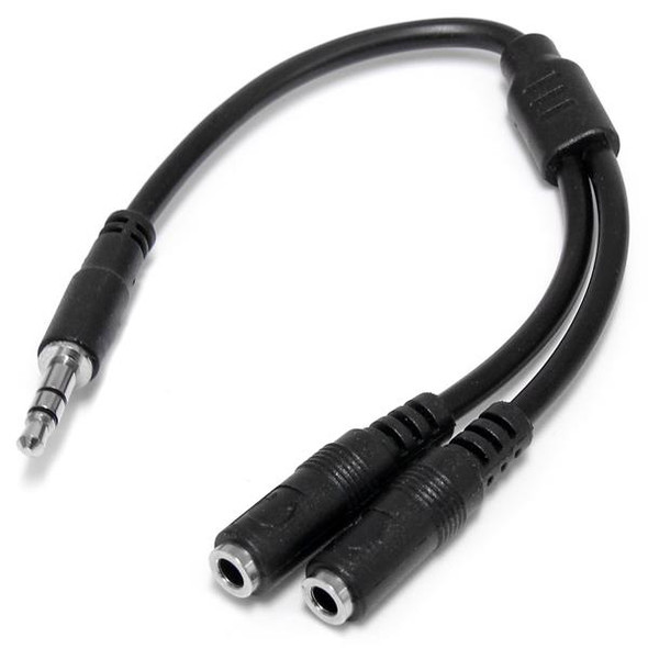 StarTech MUY1MFFS Slim Stereo Splitter Cable 3.5mm Male to 2x 3.5mm Female RTL