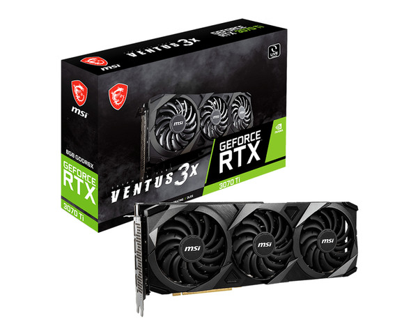 MSI Video Card GeForce RTXTM 3070 Ti VENTUS 3X 8G OC 8GB GDDR6X 256B PCIE DP/HDMI Retail