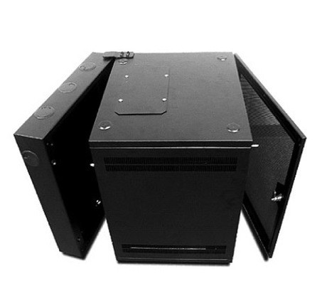 APC NetShelter WX Wall-Mount Enclosure 13U Glass Door Black Wall mounted rack AR100 731304111429