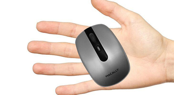 Macally RFNBMOUSEBAT mouse Ambidextrous RF Wireless Optical 1600 DPI RFNBMOUSEBAT 701107498263