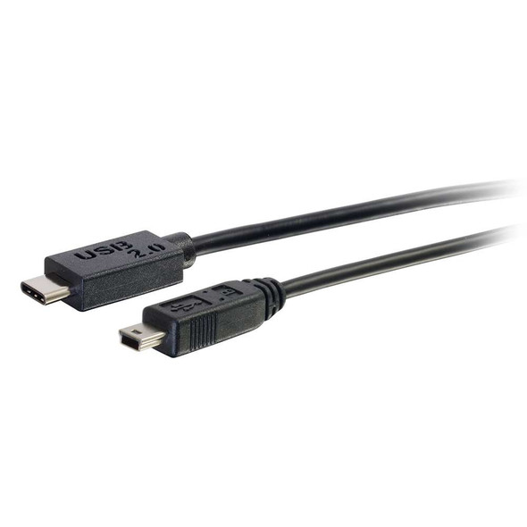 C2G 10ft, USB 2.0 Type C, Mini-USB B USB cable 3.048 m USB C Black 28856 757120288565