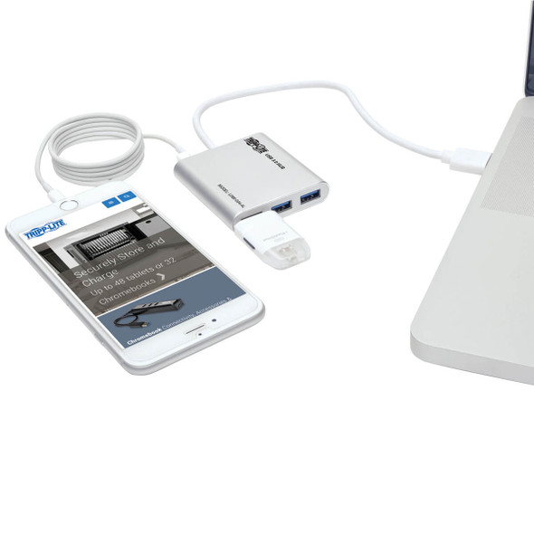 Tripp Lite U360-004-AL 4-Port Portable USB 3.0 SuperSpeed Mini Hub, Aluminum U360-004-AL 037332190512