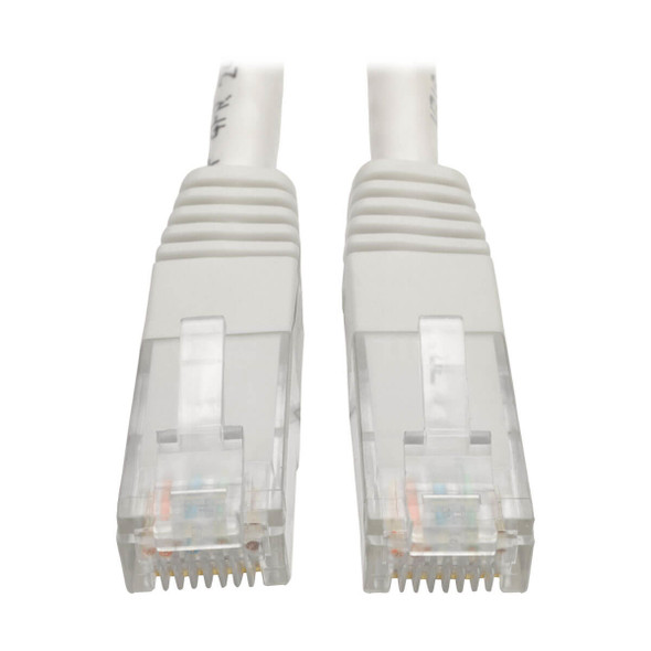 Tripp Lite N200-010-WH Cat6 Gigabit Molded (UTP) Ethernet Cable (RJ45 M/M), White, 10 ft. (3.05 m) N200-010-WH 037332201928