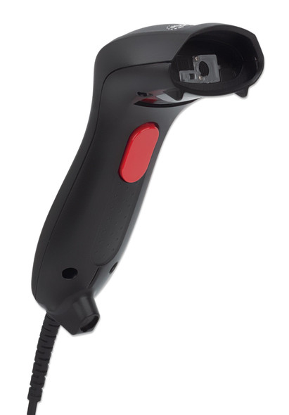 Manhattan 2D Handheld Barcode Scanner, USB-A, 250mm Scan Depth, Cable 1.5m, Max Ambient Light 100,000 lux (sunlight), Black, Three Year Warranty, Box 179775 766623179775