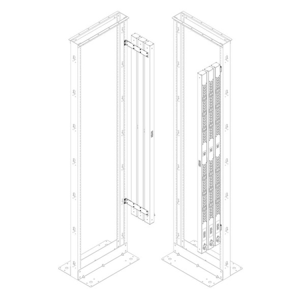 Tripp Lite SRPDU2PBRKT Vertical PDU Mounting Bracket Accessory Kit for 2-Post and 4-Post Open Frame Racks SRPDU2PBRKT 037332190703