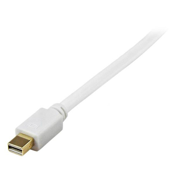 StarTech.com 6 ft Mini DisplayPort to DVI Active Adapter Converter Cable - mDP to DVI 1920x1200 - White MDP2DVIMM6WS 065030854955