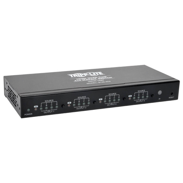 Tripp Lite 4 x 4 HDMI over Cat5 / Cat6 Matrix Splitter Switch, Box-Style Transmitter, Video and Audio, 1080p @ 60 Hz, Up to 53.34 m (175-ft.) B126-4X4 037332180193
