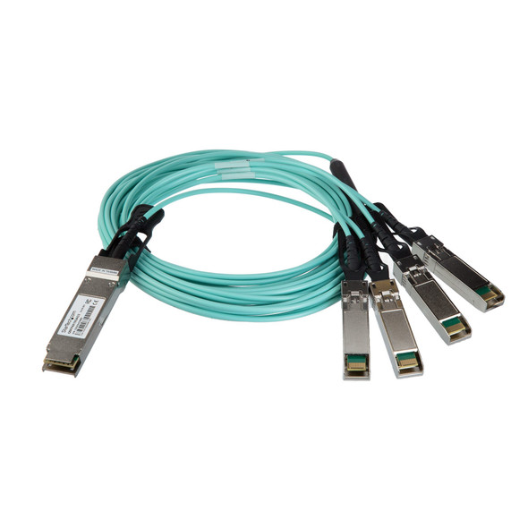 StarTech.com AOC Breakout Cable for Cisco QSFP-4X10G-AOC3M - 3m/9.84ft 40G 1x QSFP+ to 4x SFP+ AOC Cable - 40GbE QSFP+ Active Optical Fiber - 40Gbps QSFP Plus/Transceiver Module Breakout Cable - C9300 C3850 (QSFP4X10GAO3) QSFP4X10GAO3 065030874717