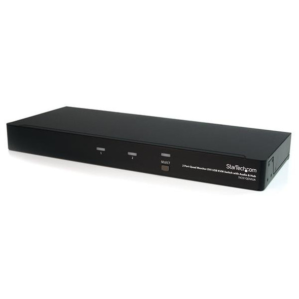 StarTech.com 2 Port Quad Monitor Dual-Link DVI USB KVM Switch with Audio & Hub SV231QDVIUA 065030840842