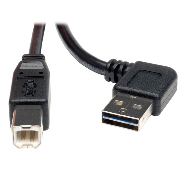 Tripp Lite UR022-006-RA Universal Reversible USB 2.0 Cable (Right / Left-Angle Reversible A to B M/M), 6 ft. (1.83 m) UR022-006-RA 037332179470