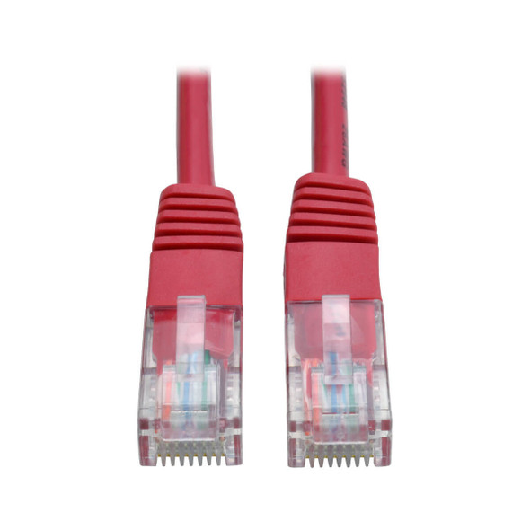 Tripp Lite N002-001-RD Cat5e 350 MHz Molded (UTP) Ethernet Cable (RJ45 M/M) - Red, 1 ft. (0.31 m) N002-001-RD 037332155139