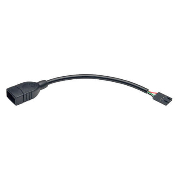 Tripp Lite USB 2.0 A Female to USB Motherboard 4-PIN IDC Header Cable, 15.24 cm U024-06N-IDC 037332185457