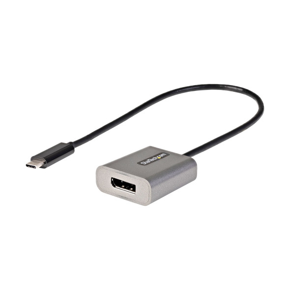 StarTech.com USB C to DisplayPort Adapter - 8K/4K 60Hz USB-C to DisplayPort 1.4 Adapter Dongle - USB Type-C to DP Monitor Video Converter - Works w/Thunderbolt 3 - w/12" Long Attached Cable CDP2DPEC 065030888851