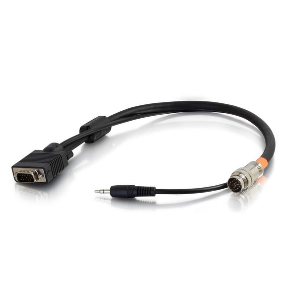 C2G 60048 video cable adapter 0.457 m VGA (D-Sub) + 3.5mm Black 60048 757120600480
