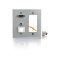 C2G 60056 cable gender changer HD15 F, 3.5mm Stereo F RapidRun 15-pin M Aluminium 60056 757120600565