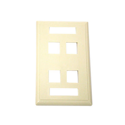 C2G 4-Port Multimedia Keystone Wall Plate - Ivory 03713 757120037132