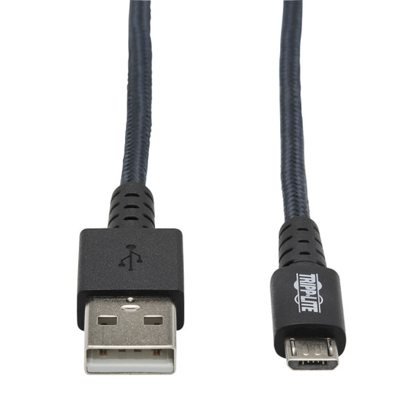 Tripp Lite Heavy-Duty USB-A to USB Micro-B Cable - M/M, USB 2.0, UHMWPE and Aramid Fibers, Grey, 0.9 m U050-003-GY-MAX 037332238948