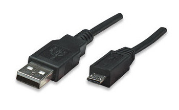 Manhattan 3ft. USB 2.0 A - micro B m/m USB cable 1 m USB A Micro-USB B Black 307161 766623307161