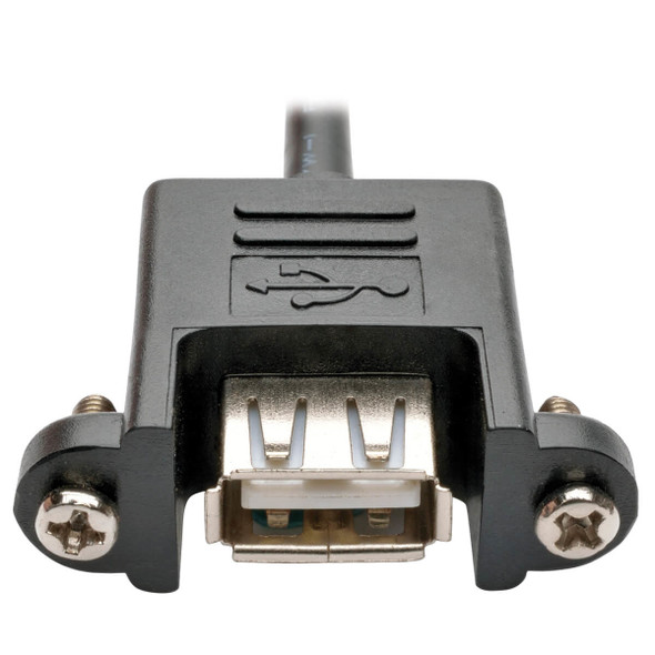 Tripp Lite USB 2.0 Hi-Speed Panel Mount Cable, 5-Pin Motherboard IDC to USB Type-A (F/F), 0.91 m (3-ft.) U024-003-5P-PM 037332191113
