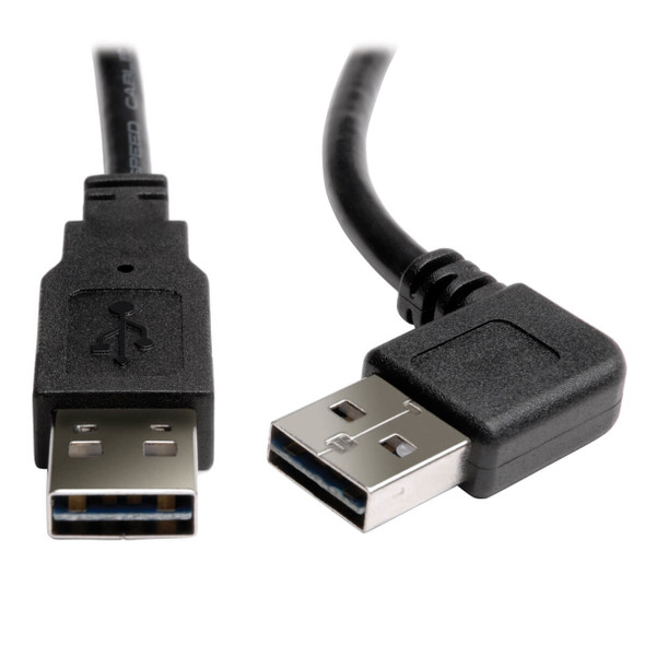 Tripp Lite UR020-006-RA Universal Reversible USB 2.0 Cable (Right/Left-Angle Reversible A to Reversible A M/M), 6 ft. (1.83 m) UR020-006-RA 037332179425