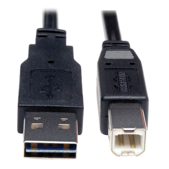 Tripp Lite UR022-010 Universal Reversible USB 2.0 Cable (Reversible A to B M/M), 10 ft. (3.05 m) UR022-010 037332179456
