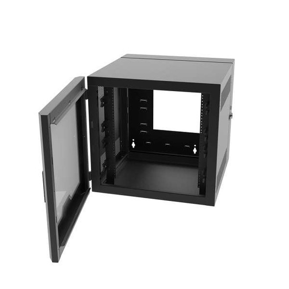 C2G SWM18RUPL-26-26 rack cabinet 18U Wall mounted rack Black SWM18RUPL-26-26 662875015659