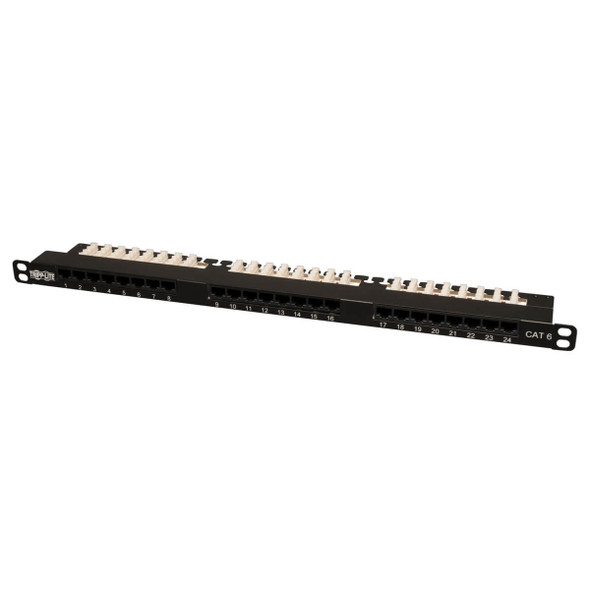 Tripp Lite N252-024-HU 24-Port 0.5U Rack-Mount Cat6/Cat5 110 Patch Panel 568B, RJ45 Ethernet, TAA N252-024-HU 037332160560
