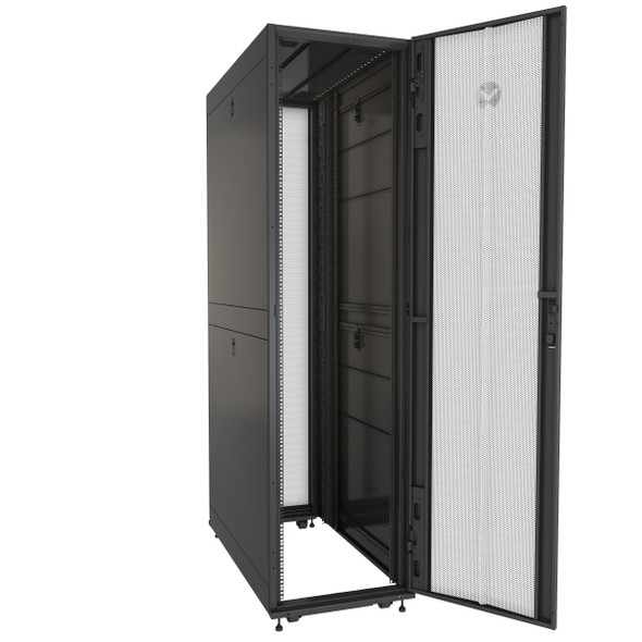 Vertiv VR3307 rack cabinet 48U Freestanding rack Black, Transparent VR3307 767041025361