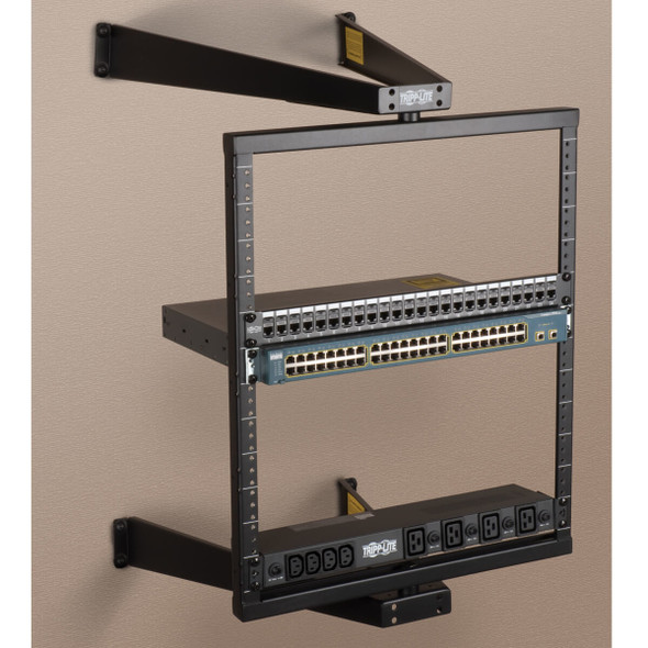 Tripp Lite SRWO12US SmartRack 12U Flat-Pack Low-Profile Switch-Depth Wall-Mount Pivoting 2-Post Open Frame Rack SRWO12US 037332156761