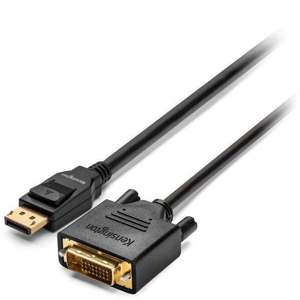 Kensington DisplayPort 1.1 (M) to DVI-D (M) passive unidirectional cable, 1.8m (6ft) 33023 085896330233