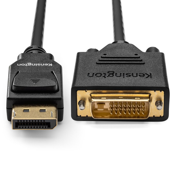 Kensington DisplayPort 1.1 (M) to DVI-D (M) passive unidirectional cable, 1.8m (6ft) 33023 085896330233