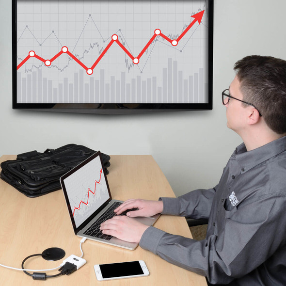 Tripp Lite U444-06N-D-C USB-C to DVI Adapter with PD Charging, White U444-06N-D-C 037332193896