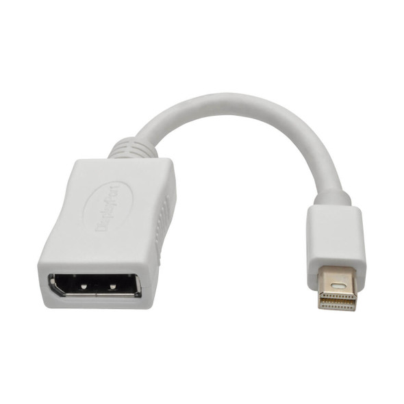 Tripp Lite P139-06N-DP-V2B Keyspan Mini DisplayPort to DisplayPort Cable Adapter (M/F) - 4K 60 Hz, DP 1.2, HDCP 2.2, 6 in. (15.2 cm) P139-06N-DP-V2B 037332200891