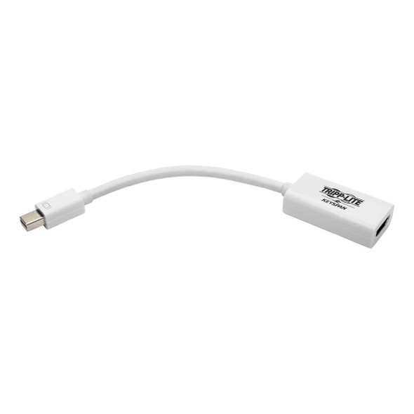 Tripp Lite P137-06N-H2V2 Keyspan Mini DisplayPort to HDMI Active Adapter/Video Converter (M/F) - 4K 60 Hz, DP 1.2, HDCP 2.2, White, 6 in. P137-06N-H2V2 037332200341