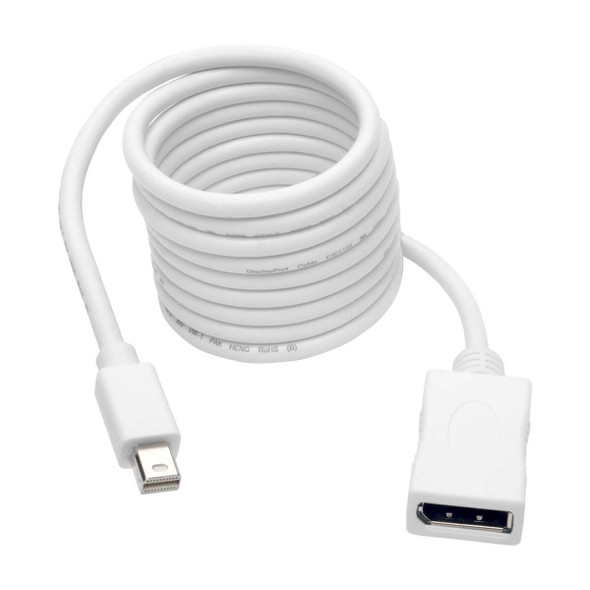 Tripp Lite P139-006-DP-V2B Keyspan Mini DisplayPort to DisplayPort Adapter Cable (M/F), 4K 60 Hz, DP 1.2, HDCP 2.2, 6 ft. (1.8 m) P139-006-DP-V2B 037332201775