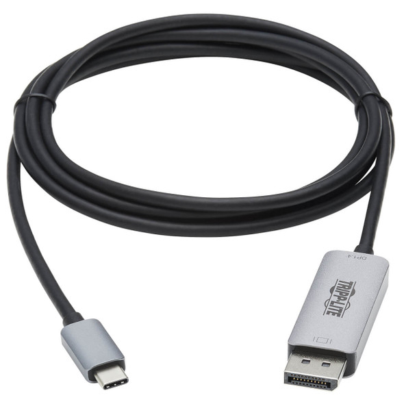 Tripp Lite U444-003-DP8SE USB-C to DisplayPort 1.4 Active Adapter Cable (M/M), UHD 8K, Black/Silver, 3 ft. (0.9 m) U444-003-DP8SE 037332255594