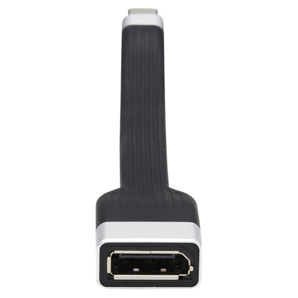 Tripp Lite U444-F5N-DP4K6 USB-C to DisplayPort Flat Adapter Cable (M/F), 4K 60 Hz, Thunderbolt 3 Compatible, Black, 5 in. (12.7 cm) U444-F5N-DP4K6 037332255396