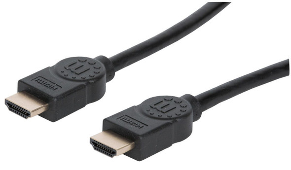 Manhattan HDMI Cable with Ethernet, 4K@60Hz (Premium High Speed), 9m, Male to Male, Black, Ultra HD 4k x 2k, Fully Shielded, Gold Plated Contacts, Lifetime Warranty, Polybag 355377 766623355377